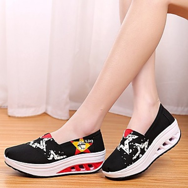 Women's Shoes Tulle Spring /Winter Wedges / Roller Skate Shoes / Creepers / Comfort / Flats Sneakers /