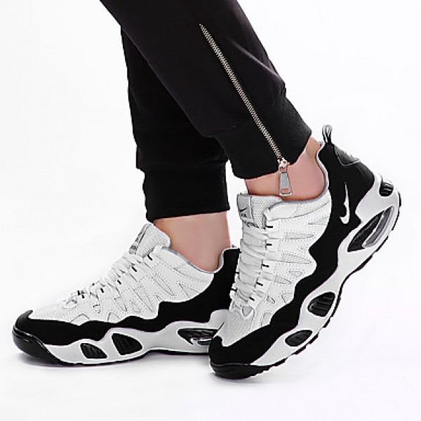 Unisex Athletic Shoes Spring / Fall Comfort Tulle Casual Flat HeelBlack / White Sneaker