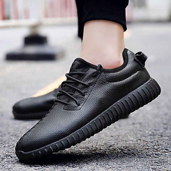 Women's Athletic Shoes Spring / Summer / Fall / Winter Others PU Athletic / Casual Flat Heel Lace-up Black / Red / White Walking / Running