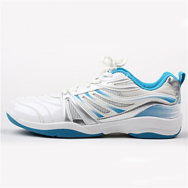 Women‘s Running Athletic Shoes Fall Comfort PU / Tulle Athletic Platform Lace-up Blue Badminton