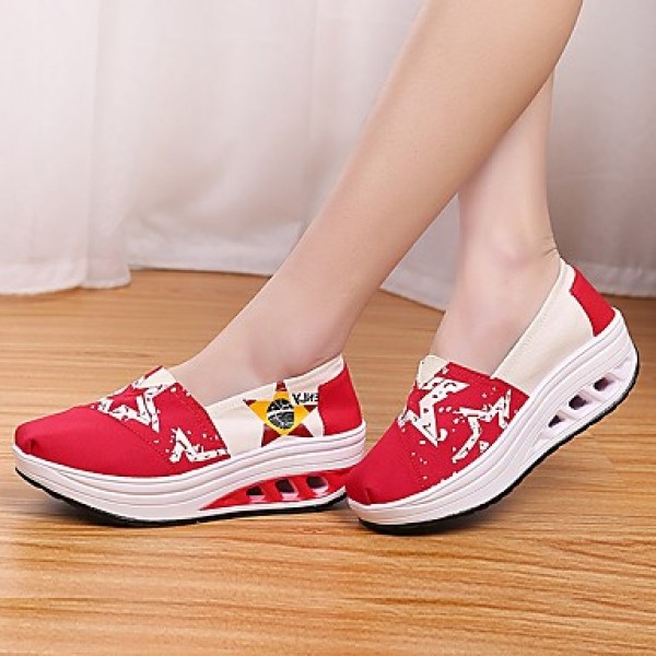 Women's Shoes Tulle Spring /Winter Wedges / Roller Skate Shoes / Creepers / Comfort / Flats Sneakers /